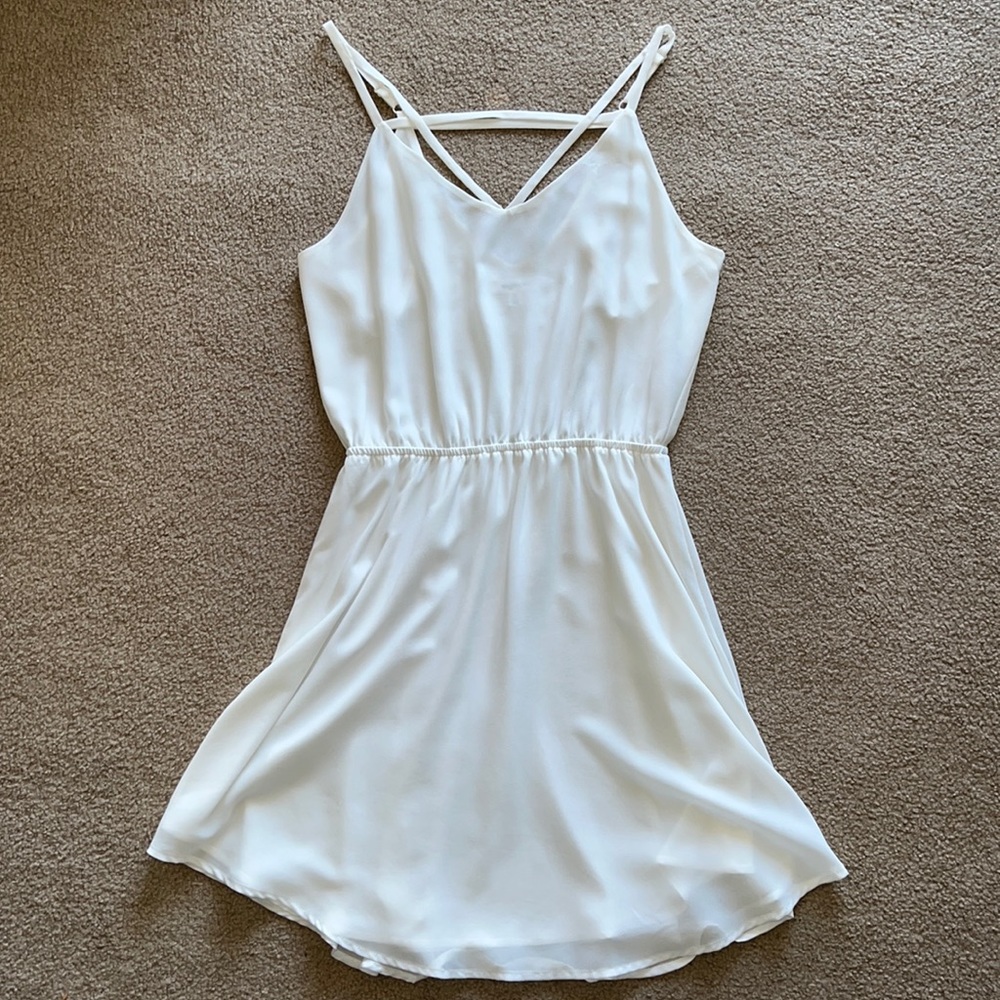 White Strappy Flowy Sundress bridal shower